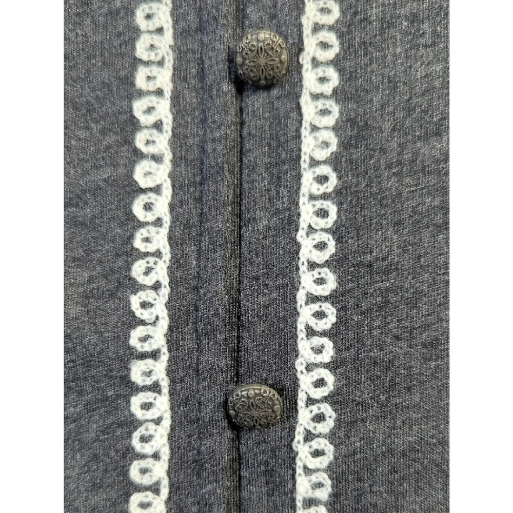 J. Jill NWT Embroidered Button Front Top Long Sleeve Size L Boho - Picture 6 of 10